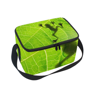 

ALAZA Insulated Lunch Box Frog Shadow Lunch Bag for Men Women Portable Tote Bag Cooler Bag