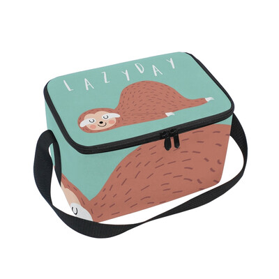 

ALAZA Lunch Box Insulated Lunch Bag Large Cooler Lazy Sloth Tote Bag