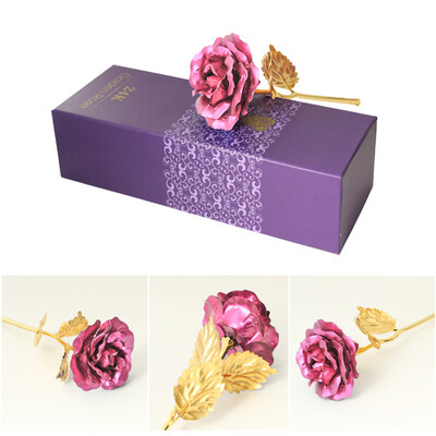 

Beautiful Gold-Plated Rose Elegant Everlasting Rose Flower Unique Anniversary Birthday Gift