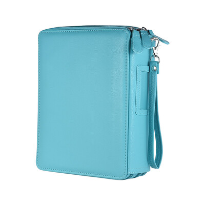 

124 Slots Color Pencil Case Colored Pencil Holder Pen Bag Pouch Pu Leather Zippered Portable for Artists Students