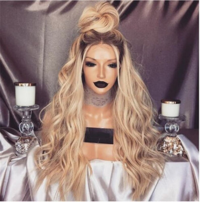 

28 Long Full Wavy Blonde Wig Fashion Heat Resistant Synthetic Wigs Women