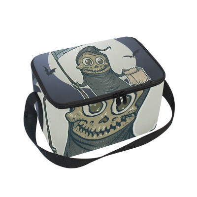 

ALAZA Lunch Box Insulated Lunch Bag Large Cooler Death Ghost Tote Bag