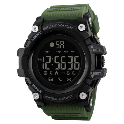 

SKMEI 1385 Men Smart Watch Analog Digital Pedometer Calorie Fitness Tracker Watch Fashion Casual Sports Wristwatch 5ATM Waterproof