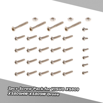 

2pcs Screw Pack Spare Parts for VISUO XS809 XS809HW XS809W Foldable Drone RC