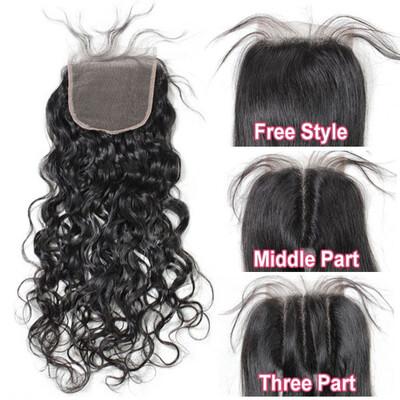 

Lace top closure 44" Natural wave Human hair medium brown Swiss lace