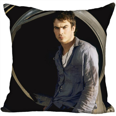 

Ian Somerhalder Pillow Cover Bedroom Home Office Decorative Pillowcase Square Zipper Pillow Cases Satin Fabric No Fade 35x35CM