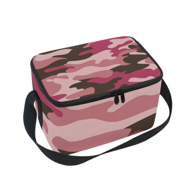 

ALAZA Lunch Box Insulated Lunch Bag Large Cooler Camouflage Pattern Tote Bag