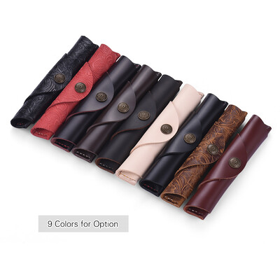

Antique Leather Pen Case Fountain Handmade Sleeve Bag Pouch Protector for Single Pen Stylus Ballpoint 7 12
