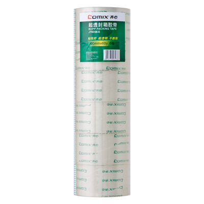 

Coix 6-Pack 60mm60y 549 mroll Ultra-transparent sealing tape transparent JT6006-6