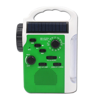 

Portable Bluetooth Audio TF Card MP3 Player Speaker Solar AM FM Radio Outdoor USB Mobile Phone Charger Hand Shake Charging Bank