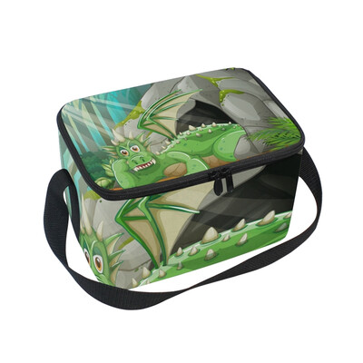 

ALAZA Lunch Box Insulated Dinosaur Under The Hole Lunch Bag Large Cooler Tote Bagfor Men Women