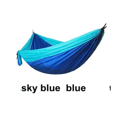 

Double hammock outdoor camping supplies bed 210T parachute cloth hammock dark blue