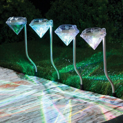 

Youoklight Diamond Solar LED RGB Lawn Garden Lights 4PCS