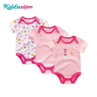 

Baby Girls Clothes Bodysuits Newborn Unicorn Cotton Baby Boys Clothes Rompers Short Sleeve O-Neck Clothing Sets 0-12M 3PCSLot