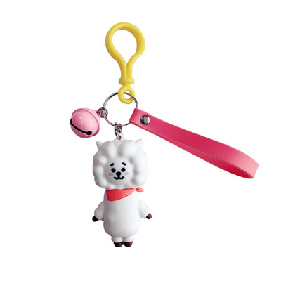 

Fashion Delicate Lovely Doll Car Key Ring Cartoon Compact Cute Key Chain Bag Pendant Decoration Kids Toy with Bell