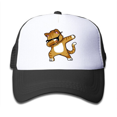 

Dabbing Cat Trucker Hat Adjustable Mesh Cap For Toddler