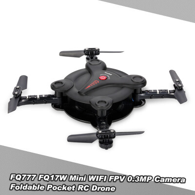 

FQ777 FQ17W 6-Axis Gyro Mini Wifi FPV Foldable G-sensor Pocket Drone with 03MP Camera Altitude Hold RC Quadcopter