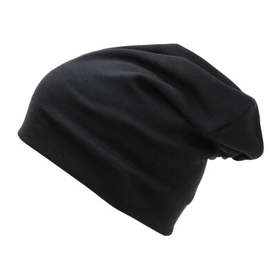 

NUZADA Knitted Caps Spring Winter Autumn Men Women Skullies Beanies Double Material Cap Solid Color Simple Bonnet Hat