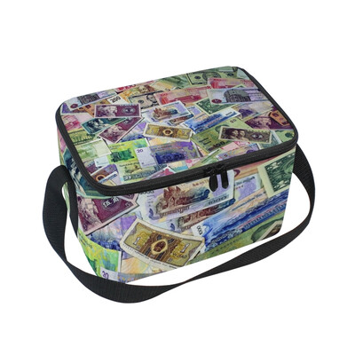 

ALAZA Lunch Box Insulated Lunch Bag Large Cooler Tote Bag Money Patttern for Men Women Girls Boys