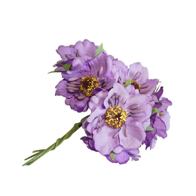 

6PcsBunch 35cm Mini Silk Cherry Artificial Poppy Bouquet DIY Handmade Wreath Scrapbook Wedding Decoration Craft Fake Flower