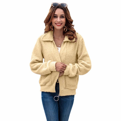 

Autumn Winter Fashion Jacket Women Sweatshirts New Plush Zipper Women Sweatshirt Fleece Coat