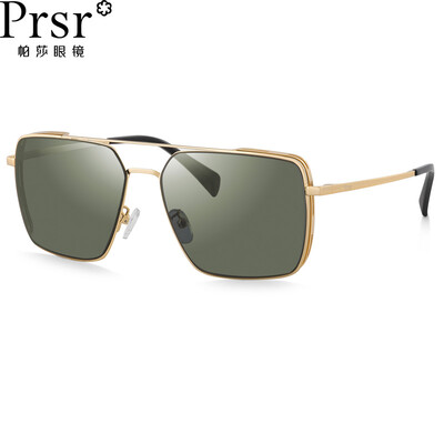 

Psr 2019 new polarized sunglasses mens big box Wu Lei with the same sunglasses driving driver mirror box tide type mens big face glasses PS5005-K gold green