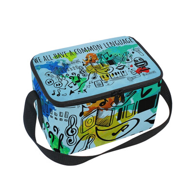 

ALAZA Lunch Box Insulated Lunch Bag Large Cooler Tote Bag World Map for Men Women Girls Boys