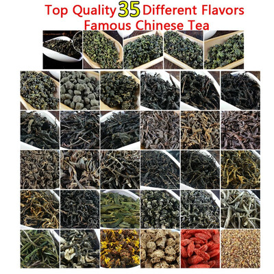 

35 Different Flavors Chinese Tea including Oolong Puer Black Green Herbal Flower Tea Food Gift 215g Chinese premium tea