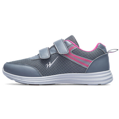 

Double Star Middle-aged Safety Slip Wearable Light Breathable Leisure Travel Sports Elderly Steps Mother Shoes 9201 Gray female 36