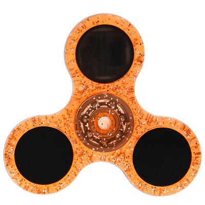

LED Flash Letters Light Crystal Fidget Hand Spinner Finger Toy EDC Focus Gyro Adult kids
