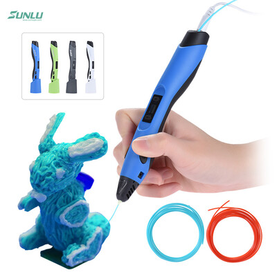 

SUNLU SL-300 Intelligent 3D Printing Pen Printer Drawing 8 Loading Speed Low Temperature Ceramic Nozzle w Pen Holder 175mm ABS