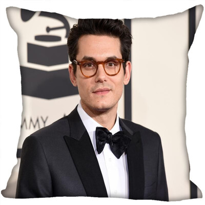 

John Mayer Pillow Cover Bedroom Home Office Decorative Pillowcase Square Zipper Pillow Cases Satin Fabric No Fade
