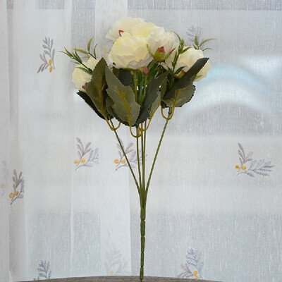 

European mini peony peony simulation flower European silk flower wedding simulation plant decoration fake flower coffee