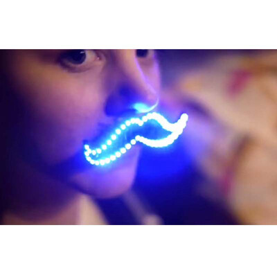 

SUPli 8 Modes LED Mustache Flashing Cool Dress Up Night Light for Halloween&Christmas Party
