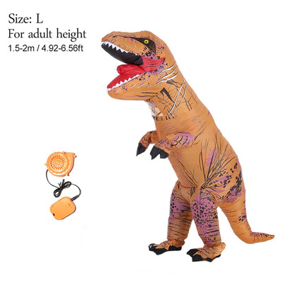

Funny Adult Inflatable Dinosaur Trex Costume Suit Air Fan Operated Blow Up Halloween Cosplay Fancy Dress Animal Costume Jumpsuit