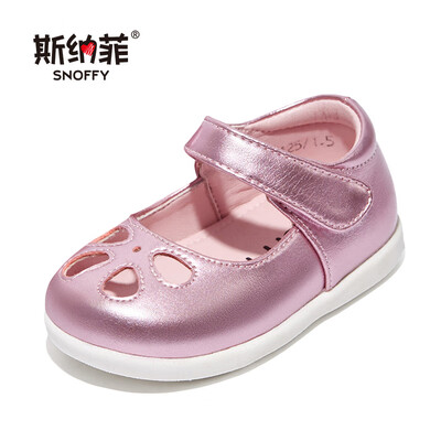 

Snaf childrens shoes 2019 spring new soft bottom hollow toddler shoes female baby shoes princess shoes 19646 pink 22