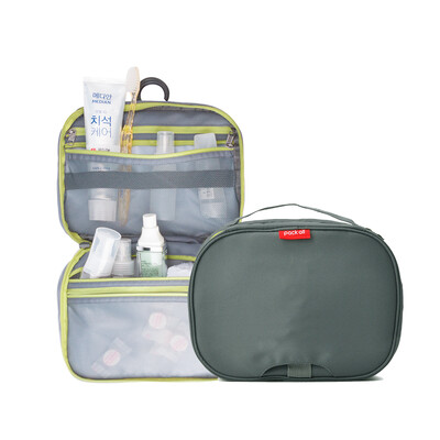 

Pack all wash bag men&women travel travel toiletries storage bag portable large capacity waterproof storage bag multi-function hanging makeup bag gray