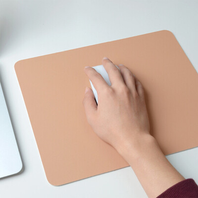 

Ling charm two-color double-sided mouse pad small game office mouse pad positive&negative dual-use simple table mouse pad 3025CM khaki white