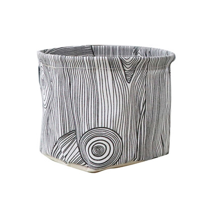 

Water-Resistant Lovely Cloth Art Storage Bucket Foldable Makeup Storage Basket Small Desktop Organizer