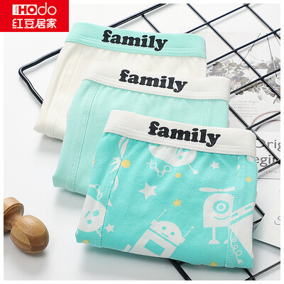 

Red bean home 2019 new boys&girls big childrens underwear childrens underwear gift box cotton ammonia A baby underwear boys mint green 17090
