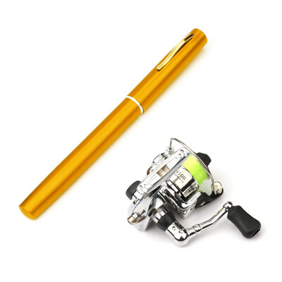 

1M 14M Pocket Collapsible Fishing Rod Reel Combo Mini Pen Fishing Pole Kit Telescopic Fishing Rod Spinning Reel Combo Kit