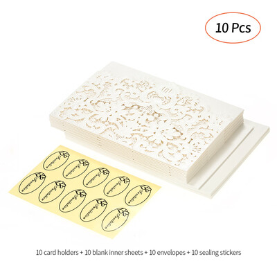 

Pearl Paper Party Invitation Cards Set for Wedding Engagement Birthday 10pcs Invitation Holders 10pcs Inner Sheets 10pcs Enve
