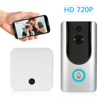 

HD 720P WiFi Smart Wireless Security Doorbell with 2PCS 18650 Batteries Smart Visual Intercom Recording Video Door Phone Night Vis