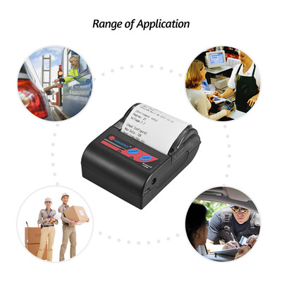 

GOOJPRT MTP-II Portable 58mm BT Thermal Printer Handheld Mini Receipt Printer 80mms Print Speed for IOS Android Windows System