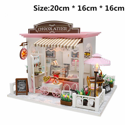 

DIY Doll House Toy Wooden Miniatural Doll Houses Assemble Miniature toys With Furniture LED Lights Birthday Gifts