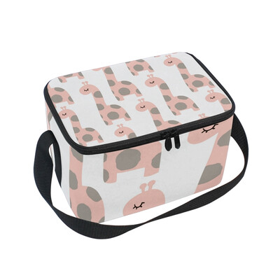 

ALAZA Lunch Box Insulated Lunch Bag Large Cooler Cute Baby Giraffe Tote Bag