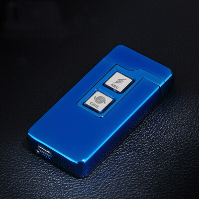 

USB Rechargeable Electronic Hit Fire Machine Windproof Dual-purpose Flameless Metal Smoking Cigarette Lighters