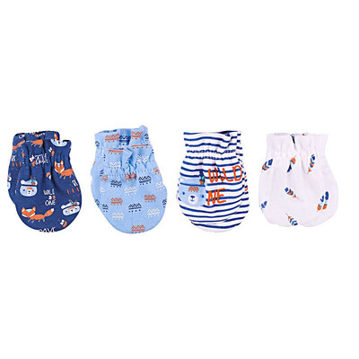 

0-6Months Baby Accessories Newborn For Babies Baby Girls Boys Cotton 34Pcslot Print Baby Gloves Mittens Baby Anti Scratching