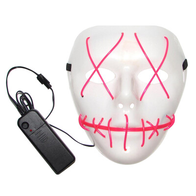 

BRELONG Halloween Ghost Slit Pleasure Luminous Light EL Line Mask Fashion Mask Clothing Mask Party