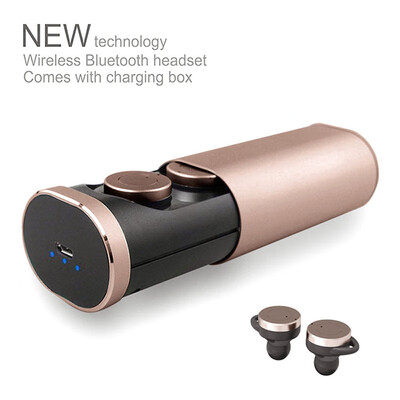 

LESIRI Bluetooth Headset Double Twins Dual Earbuds Wireless Music Stereo Earphone with Charging Box Socket for iPhone Samsung LG